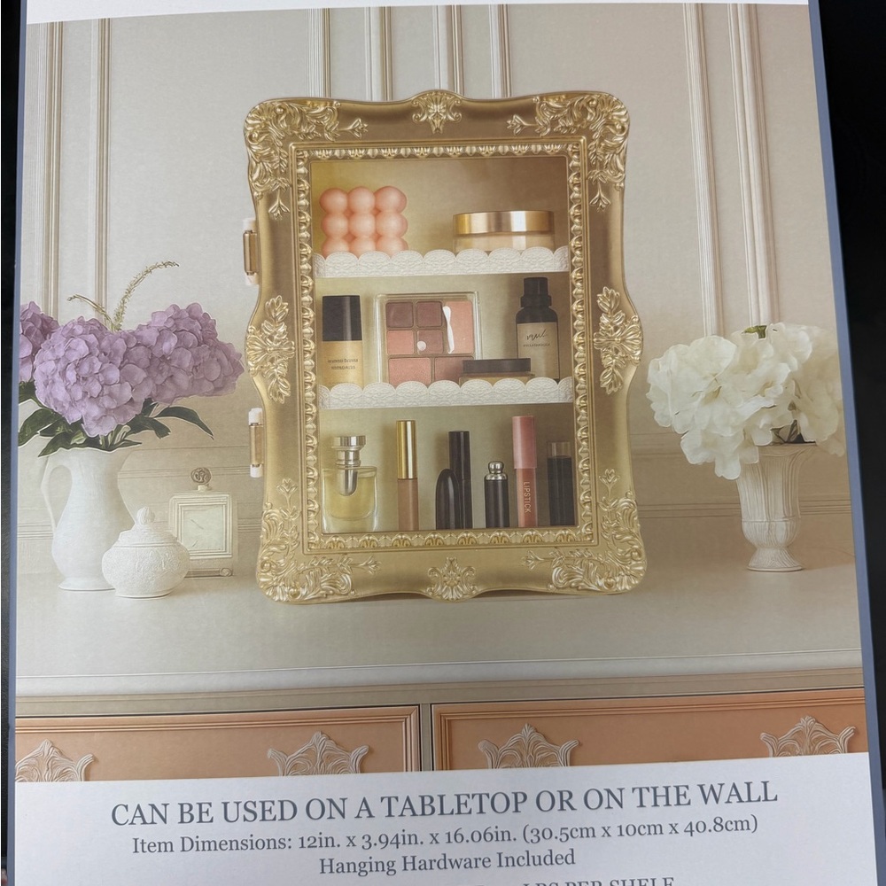 Elegant Gold Wall Display Shelf